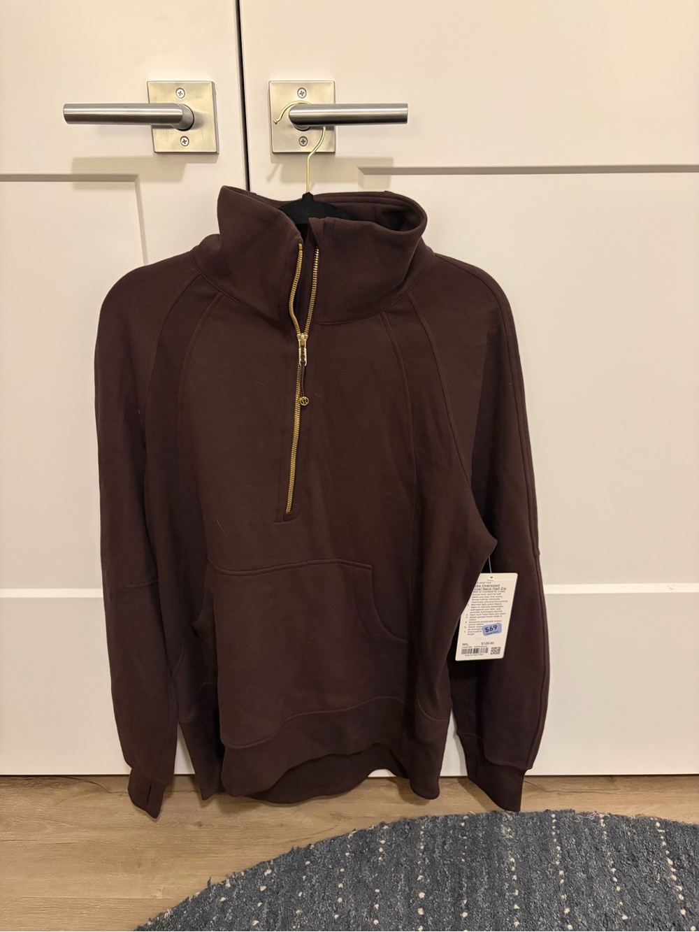 Women’s Half-Zip Funnel Neck Sweater - Brown